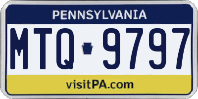 PA license plate MTQ9797