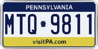 PA license plate MTQ9811
