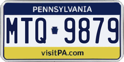 PA license plate MTQ9879
