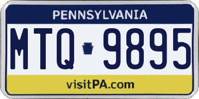 PA license plate MTQ9895