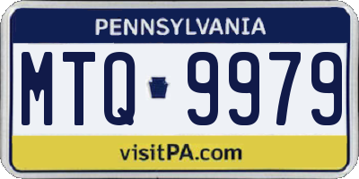 PA license plate MTQ9979