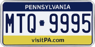 PA license plate MTQ9995