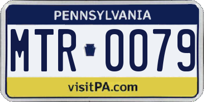 PA license plate MTR0079