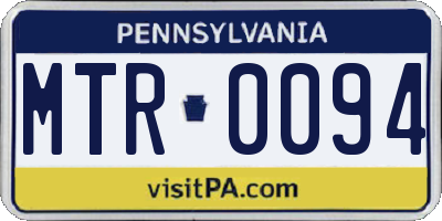 PA license plate MTR0094
