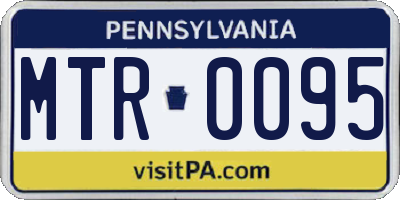 PA license plate MTR0095