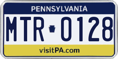 PA license plate MTR0128