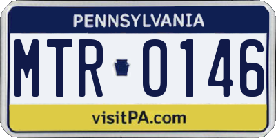 PA license plate MTR0146