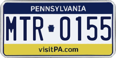 PA license plate MTR0155