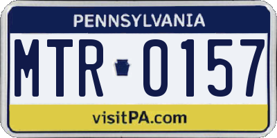 PA license plate MTR0157