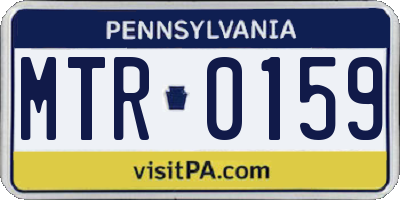 PA license plate MTR0159