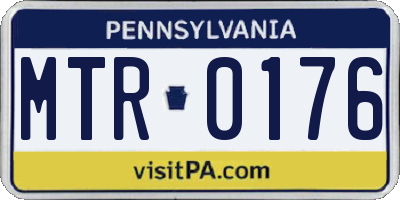PA license plate MTR0176
