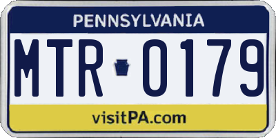 PA license plate MTR0179
