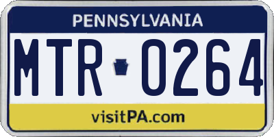 PA license plate MTR0264