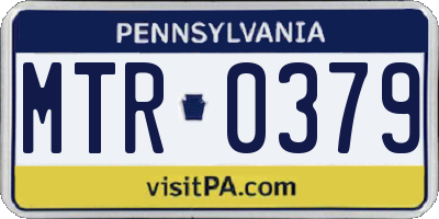 PA license plate MTR0379