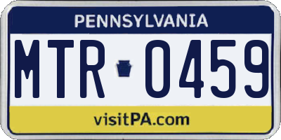 PA license plate MTR0459