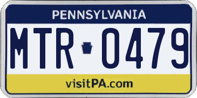 PA license plate MTR0479