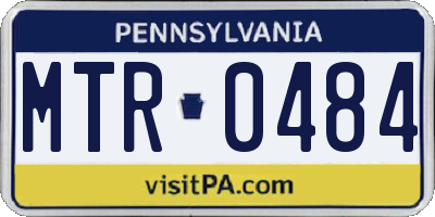 PA license plate MTR0484