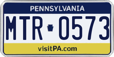 PA license plate MTR0573