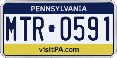 PA license plate MTR0591