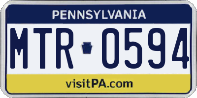PA license plate MTR0594