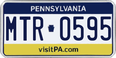 PA license plate MTR0595
