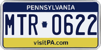 PA license plate MTR0622