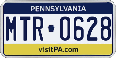 PA license plate MTR0628