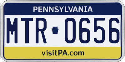 PA license plate MTR0656