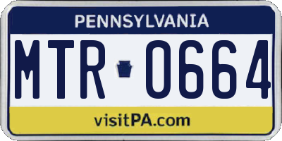 PA license plate MTR0664