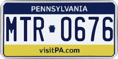 PA license plate MTR0676