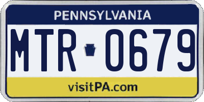 PA license plate MTR0679