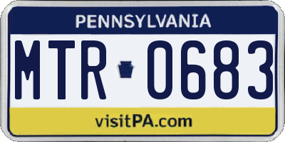 PA license plate MTR0683