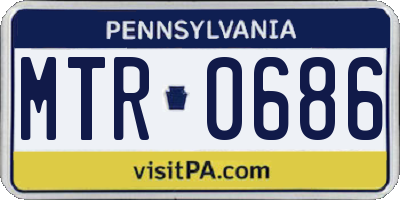 PA license plate MTR0686