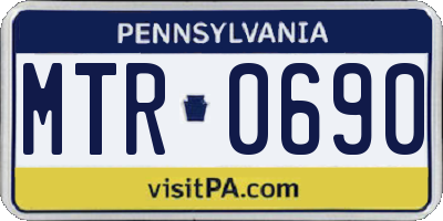 PA license plate MTR0690