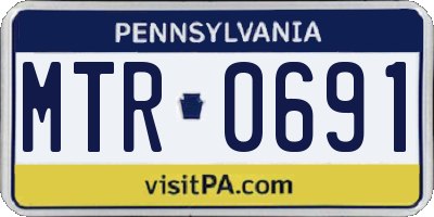 PA license plate MTR0691