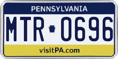 PA license plate MTR0696