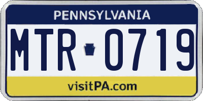 PA license plate MTR0719