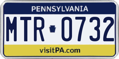 PA license plate MTR0732