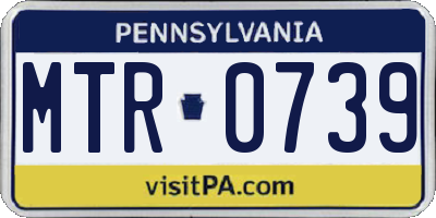 PA license plate MTR0739