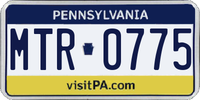 PA license plate MTR0775