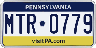 PA license plate MTR0779