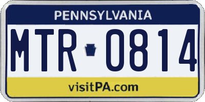 PA license plate MTR0814