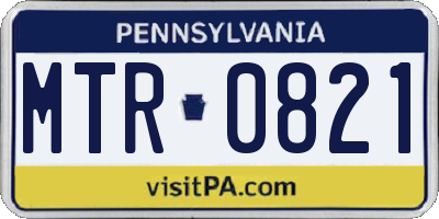 PA license plate MTR0821