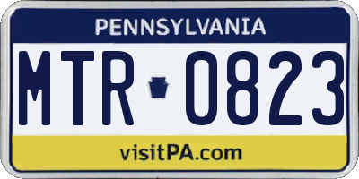 PA license plate MTR0823