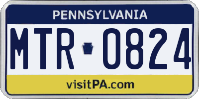 PA license plate MTR0824