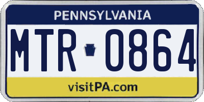 PA license plate MTR0864