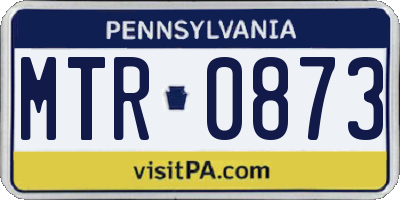 PA license plate MTR0873