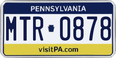 PA license plate MTR0878