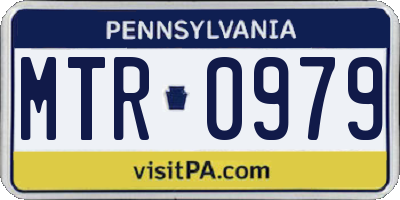 PA license plate MTR0979