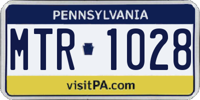 PA license plate MTR1028